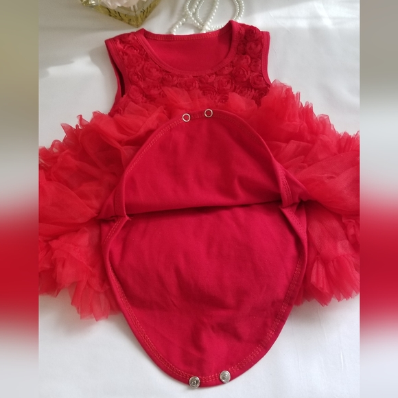 Baby Girl's Red Tutu Dress - Picture 11 of 13